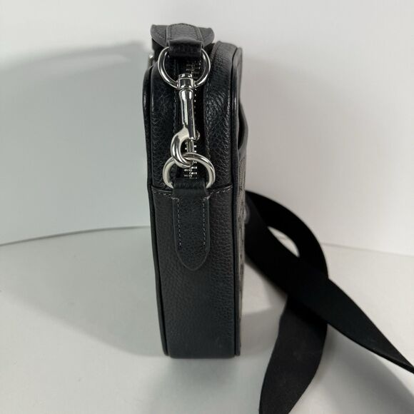 Coach Sullivan Jacquard black silver heart print crossbody purse bag handbag sma - Picture 3 of 16